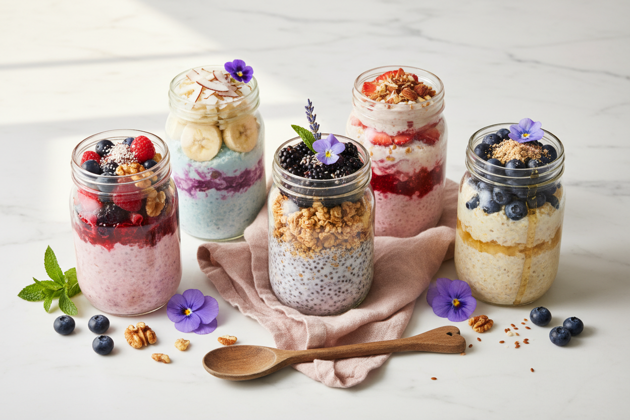 5 High-Fiber Overnight Oats Recipes for Postpartum Moms