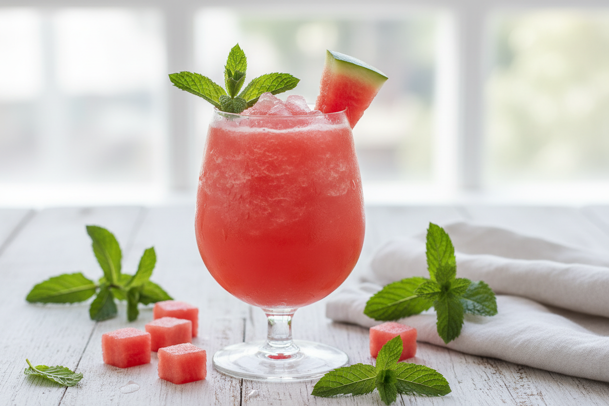 watermelon mint frose drink
